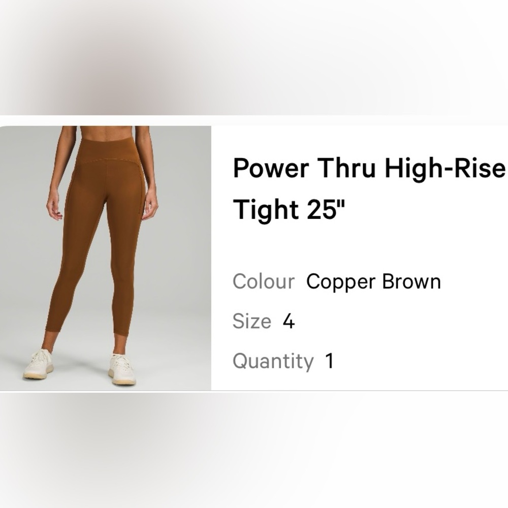 Lululemon Power Thru High Rise Legging